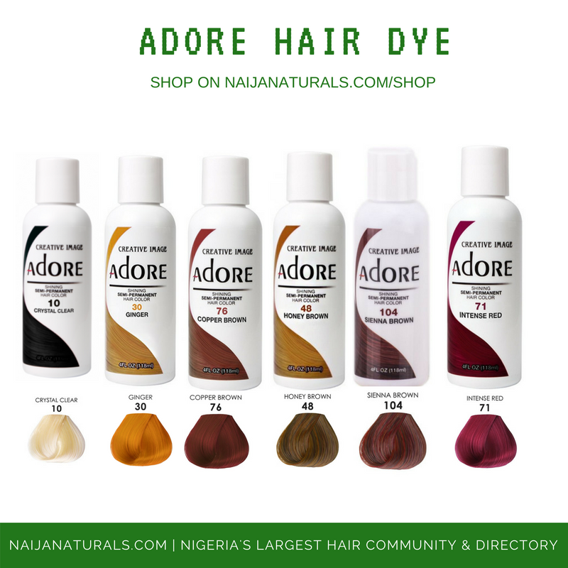 Adore Plus Hair Color Chart